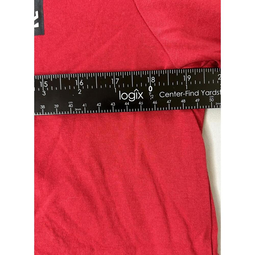 Ecko Unltd Half Pattern Half Solid Red Hooded T-S… - image 3